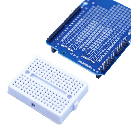 아두이노 호환 프로토 쉴드(미니 브레드보드 포함) (5/set) Arduino Prototype Shield (With Mini Breadboard) 아두이노/C/C++/마이크로파이썬